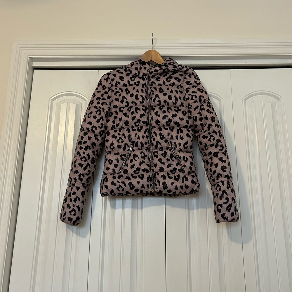 Bershka Pink and Black Patterned Jacket. Girls.